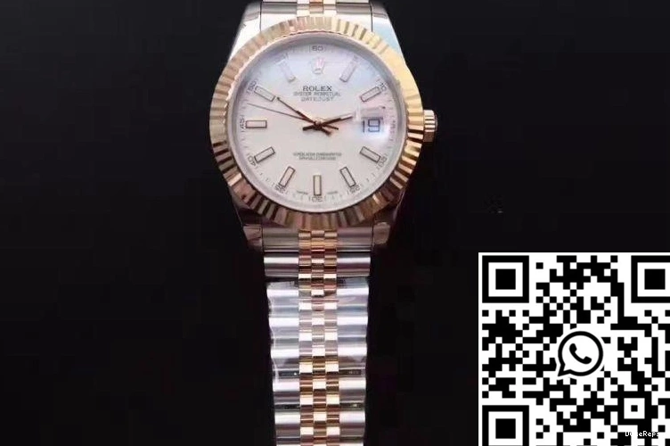 126333-006 41 Rolex White Dial Datejust 1115